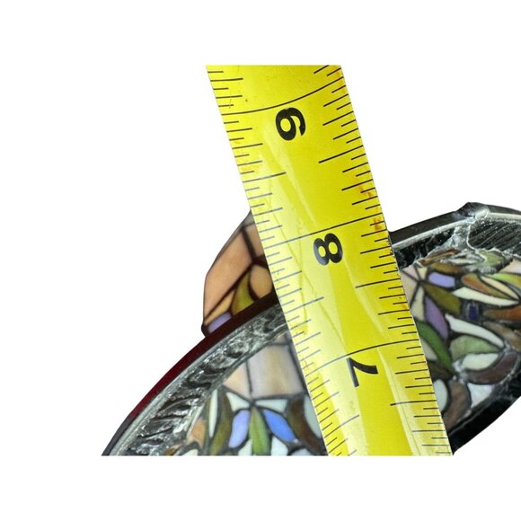 Art Nouveau/Victorian-Style Slag Glass Lamp Shade – 8" Bent Stained Glass - Picture 12 of 16